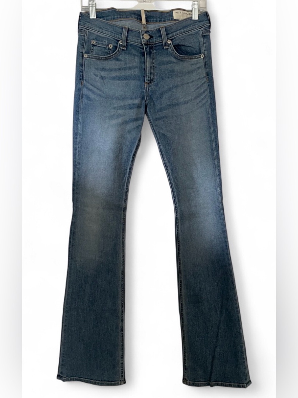 NWT Rag and Bone Light Wash Stiletto Boot Cut Jeans Womens Size 28